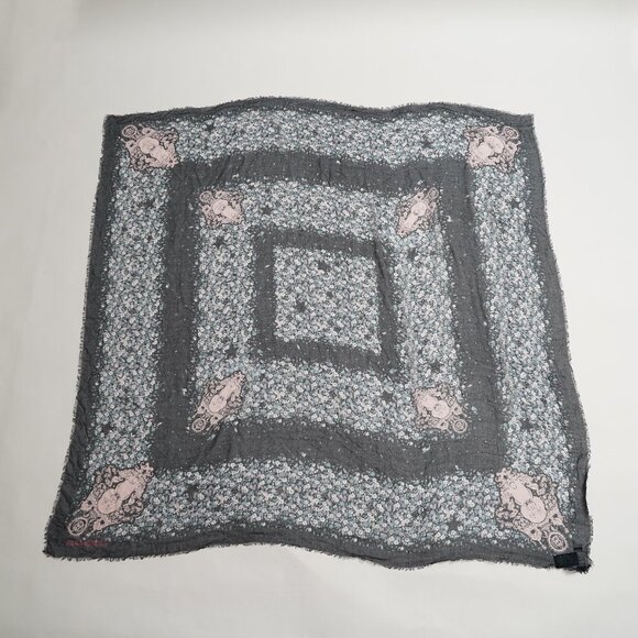 Zadig & Voltaire Kerry Flower Dog Square Scarf - Picture 1 of 5